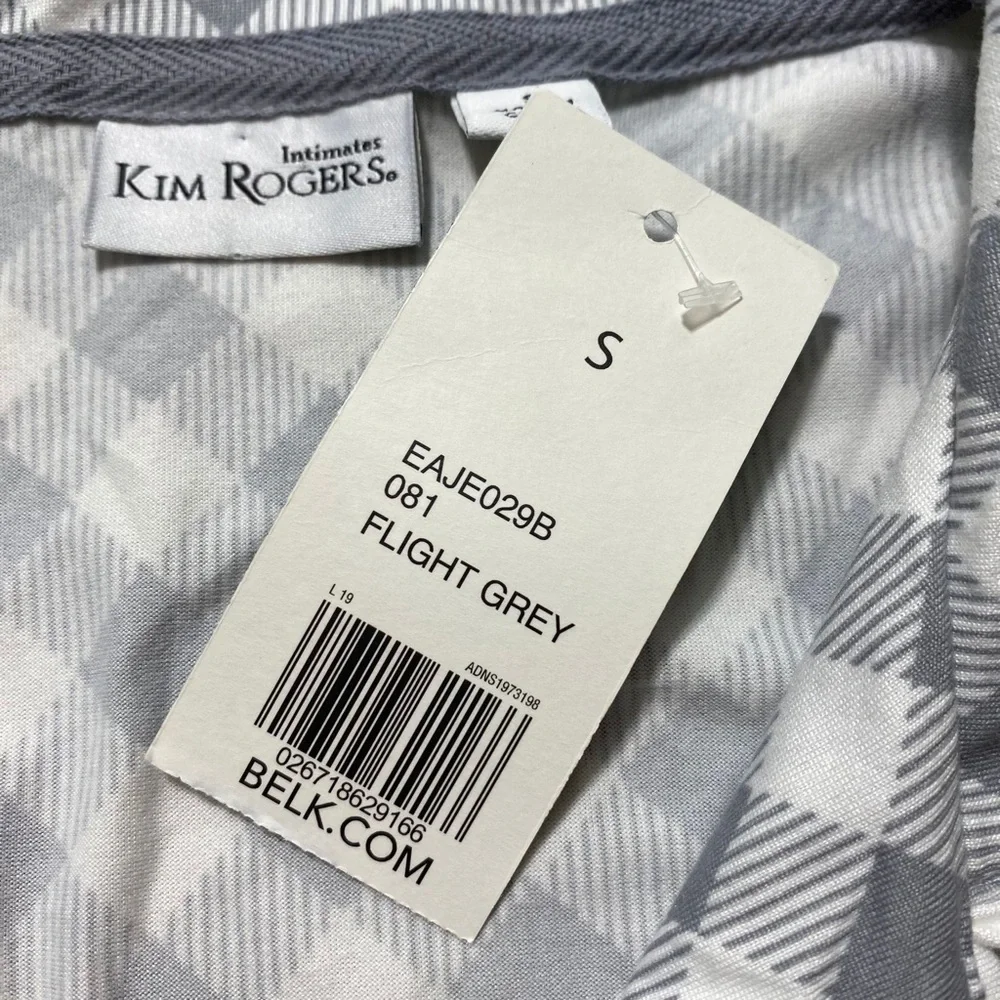 Kim Rogers Intimates Womens Shepard Check Pattern Button Up Pajama Top Small - Picture 11 of 11